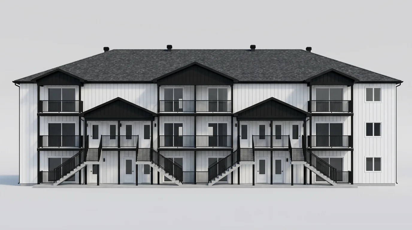Rendu 3D : 13 logements, rue Tortellier